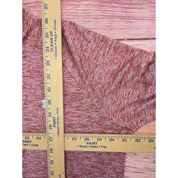 Under Armour Womens HeatGear Loose Fit Quarter-Zip XL Red Heather - Picture 9 of 9